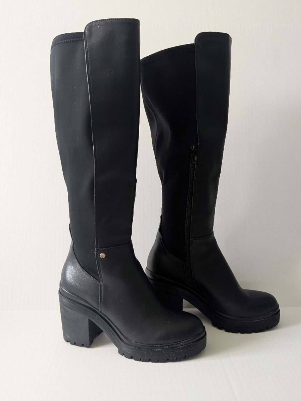 Women's Tall Black Boots, Size 8